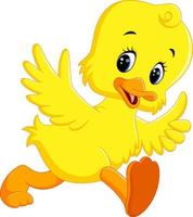 Funny duck cartoon vector