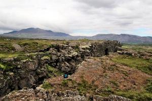 paisaje de islandia cerca de la laguna del glaciar jokulsarlon foto