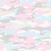 Pastel camouflage seamless repeat pattern vector