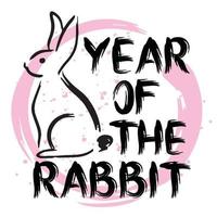 icono del año del conejo vector