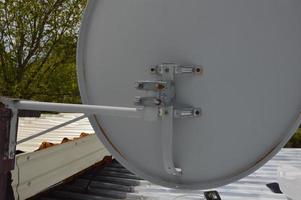 Installation and configuration of a satellite television dish photo