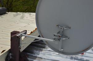 Installation and configuration of a satellite television dish photo