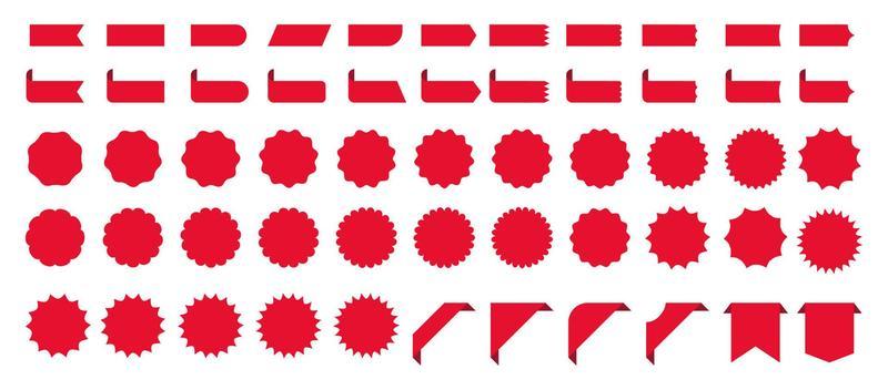 Sale price tag icon set collection.