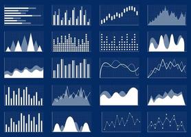 Business Growing graph icons set. Business statistics and analytics vector icon. Business graphs and charts analysis icon set.