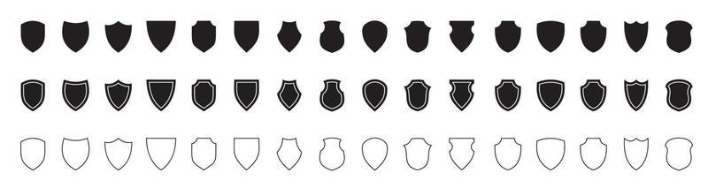 Shield icons set protect shield vector set shield security icons
