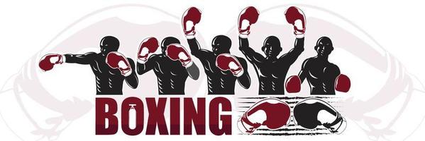 Illustration of the winner concept for boxing banner vector