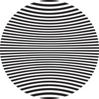 circle with black stripe pattern vector