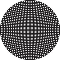 circle shape vector with black grid pattern