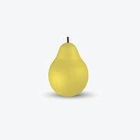 3d illustration of ripe pear vector