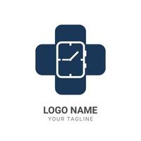 Vector Pharmacy Creative Logo Design Template - Watch Idea Inspiration Health Symbol