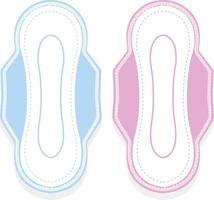 set of sanitary pads vector illustration
