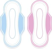 set of sanitary pads vector illustration