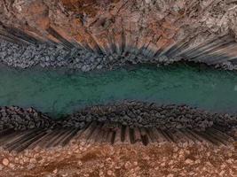 Epic view of the studlagil basalt canyon, Iceland. photo