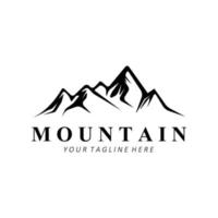 Mountain Logo Design, Vector Place For Nature Lovers Hiker