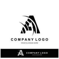 logotipo de la letra a, alfabeto del icono del vector, ilustración del diseño de la marca de la empresa de iniciales vector