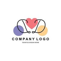 letter D logo, company brand initials design, sticker screen printing vector illustration