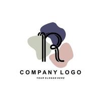 logo letter R company brand design, vector font illustration