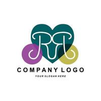 logo letter R company brand design, vector font illustration