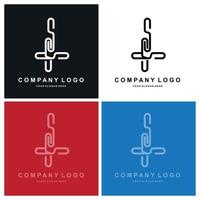 diseño de marca corporativa con el logotipo de la letra s, ilustración de fuente vectorial vector