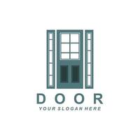 logotipo de la puerta de la casa, diseño de iconos interiores de la casa vector