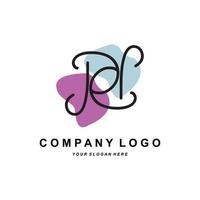 letter P logo corporate brand design, vector font illustration