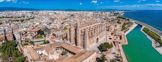 Gothic medieval cathedral of Palma de Mallorca in Spain photo