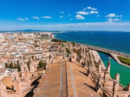 Gothic medieval cathedral of Palma de Mallorca in Spain photo