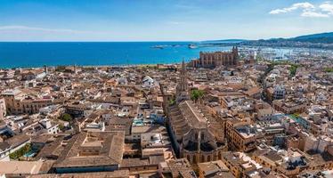 Aerial view of the capital of Mallorca - Palma de Mallorca in Spain. photo