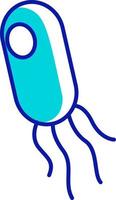 Bacterium semi flat color vector element