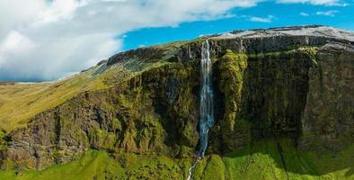 Beautiful Icelandic nature during summer time and sunny weather. photo