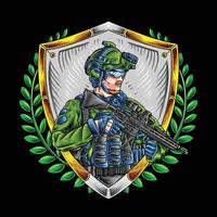 Army Ukraine Soldier defender of state vector