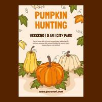 Pumpkin Hunting Poster vector