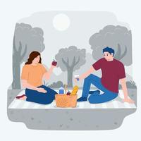 Picnic on a Holiday Vacation Activity vector