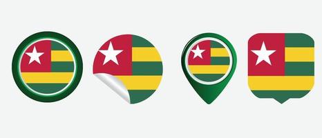 Togo flag icon . web icon set . icons collection flat. Simple vector illustration.