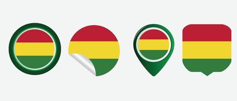 Bolivia flag. flat icon symbol vector illustration