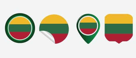 Lithuania flag icon . web icon set . icons collection flat. Simple vector illustration.