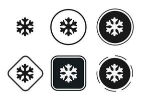 conjunto de iconos de nieve. colección de logotipos de contorno negro de alta calidad para el diseño de sitios web y aplicaciones móviles en modo oscuro. ilustración vectorial sobre un fondo blanco vector