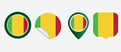 Mali flag icon . web icon set . icons collection flat. Simple vector illustration.