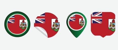 Bermuda flag. flat icon symbol vector illustration