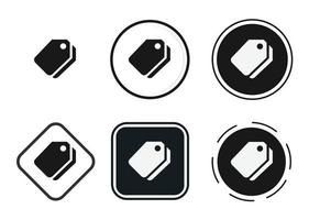 conjunto de iconos de etiquetas de precios. colección de logotipos de contorno negro de alta calidad para el diseño de sitios web y aplicaciones móviles en modo oscuro. ilustración vectorial sobre un fondo blanco vector