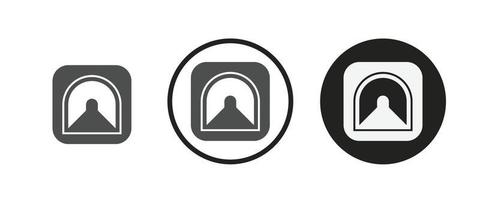 conjunto de iconos de túnel. colección de logotipos de contorno negro de alta calidad para el diseño de sitios web y aplicaciones móviles en modo oscuro. ilustración vectorial sobre un fondo blanco vector