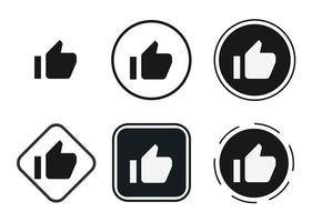 thumbs up icon set. Collection of high quality black outline logo for web site design and mobile dark mode apps. Vector illustration on a white background