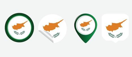 Cyprus flag. flat icon symbol vector illustration