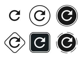 refresh icon set. Collection of high quality black outline logo for web site design and mobile dark mode apps. Vector illustration on a white background