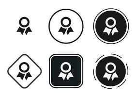 ribbon icon set. Collection of high quality black outline logo for web site design and mobile dark mode apps. Vector illustration on a white background