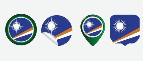 Marshall Islands flag icon . web icon set . icons collection flat. Simple vector illustration.