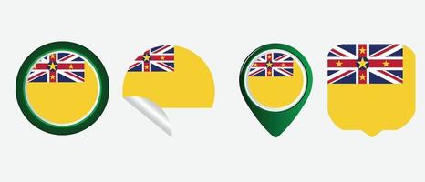 Niue flag icon . web icon set . icons collection flat. Simple vector illustration.