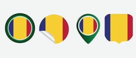 Romania flag icon . web icon set . icons collection flat. Simple vector illustration.