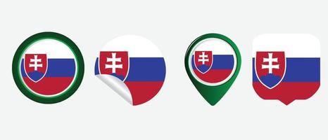 Slovakia flag. flat icon symbol vector illustration