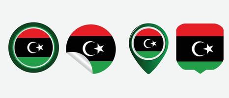 Libya flag icon . web icon set . icons collection flat. Simple vector illustration.